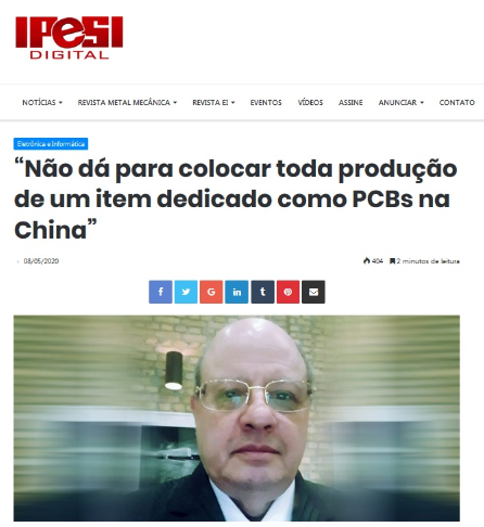Entrevista com Presidente da Associação Brasileira de Circuitos Impressos.